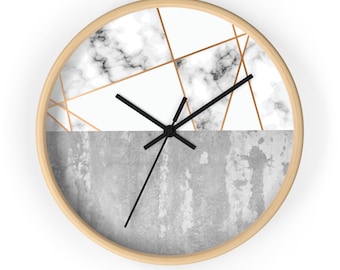 Modern Wall Clock, classic wall clock,  Minimalist Wall Clock, geometric design,abstract design Wall Clock, cement background