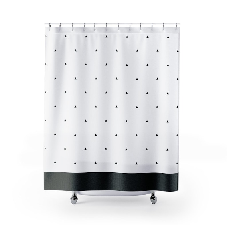 Black and White Shower Curtain Minimalist Decor Black and Etsy