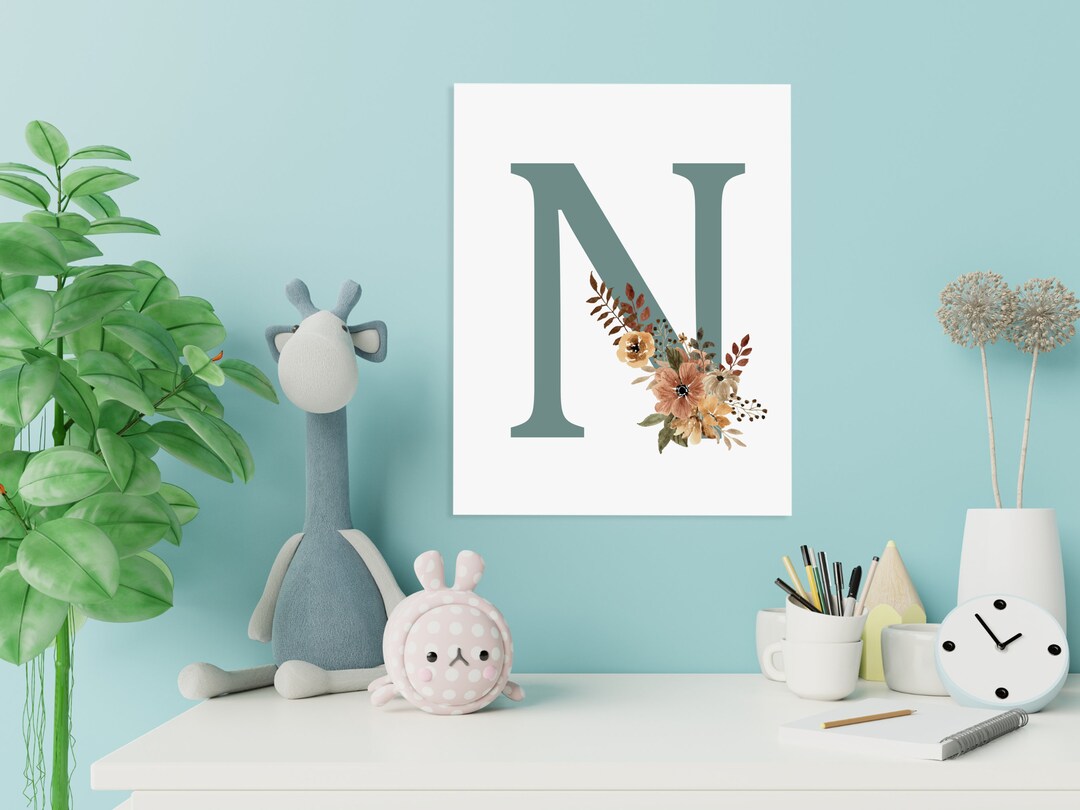Kids Initial Nursery Decor | Personalized Kids' Initial Art | Kids ...