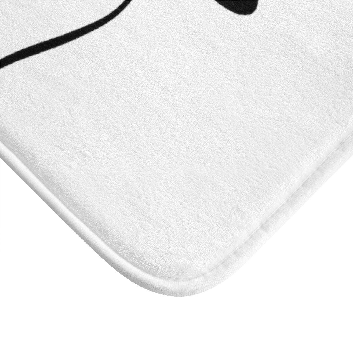 Relax Bath Mat Super Cute White Bath Rug White and Black - Etsy