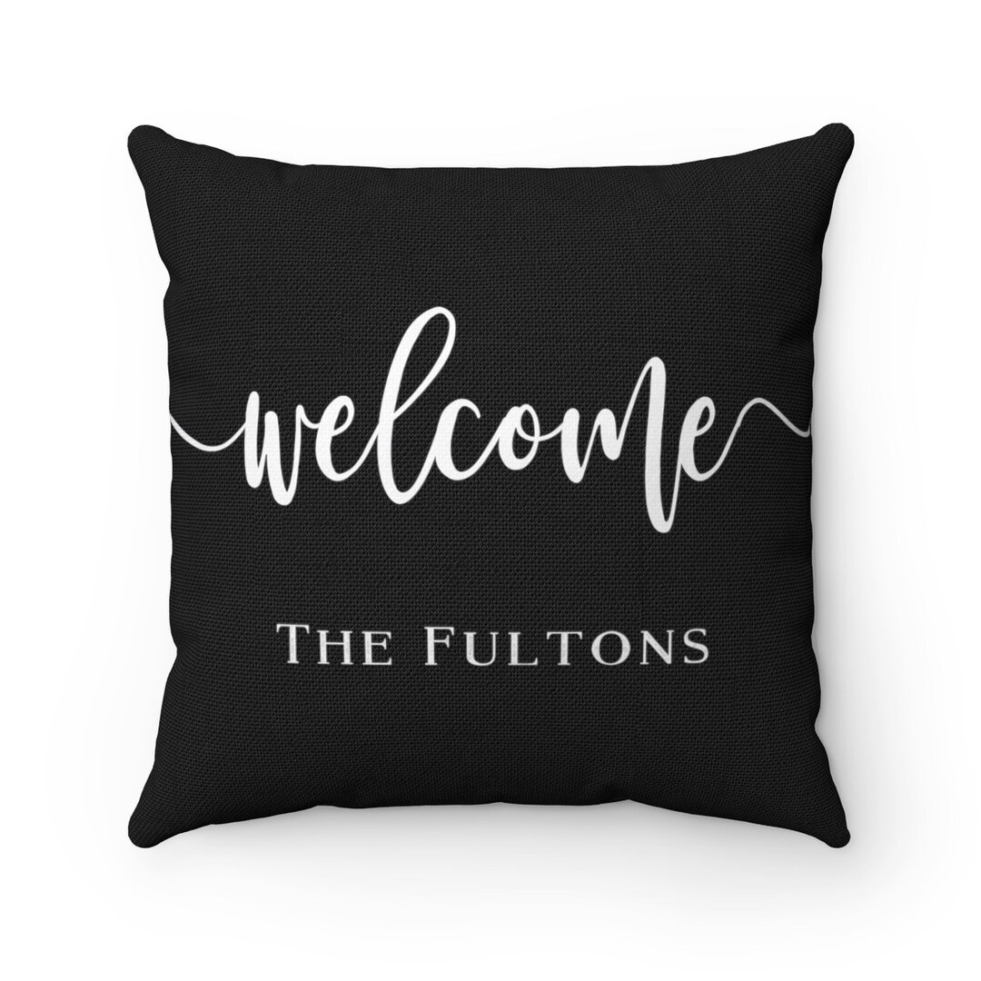 Personalized Home Pillow Family Name Included Home Etsy