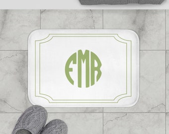 Custom Monogram Bathroom Set | Monogrammed Shower Curtain | Luxury Initialed Bathroom Accessories | Custom Shower Set | Bathroom Makeover