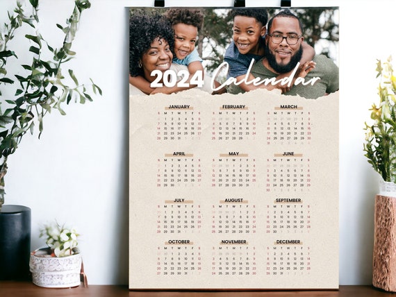2024 Calendar Personalized With Your Picture Customizable 2024 Calendar  Minimal 2024 Calendar Personal Calendar 2024 Photo Calendar - Etsy