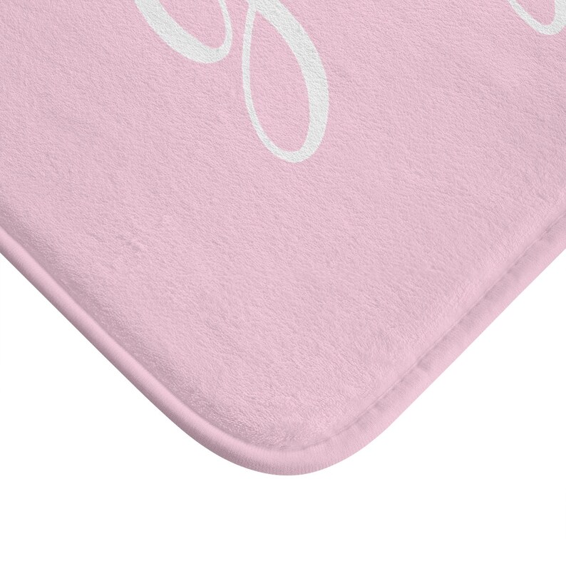 Hello Pink Bath Mat Cute Bathroom Décor Funny Etsy
