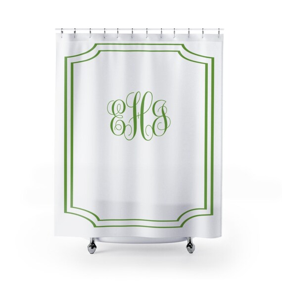 Monogrammed cheap shower curtain