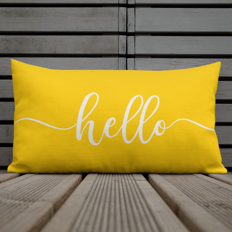 yellow rectangle pillow