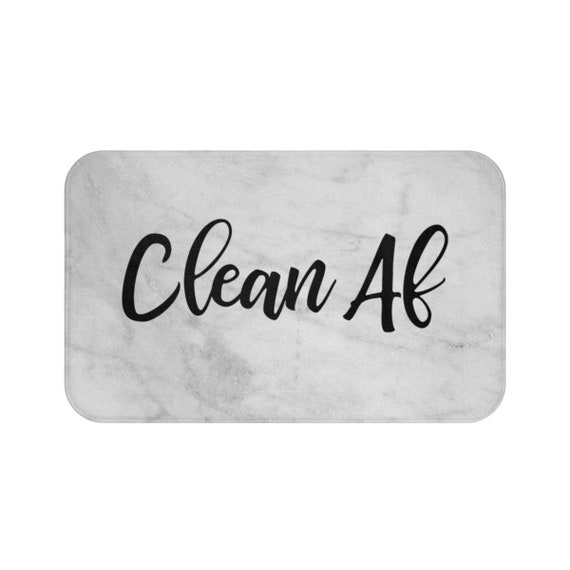 Clean Af Bath Mat Bathroom Decor Shower Image 0