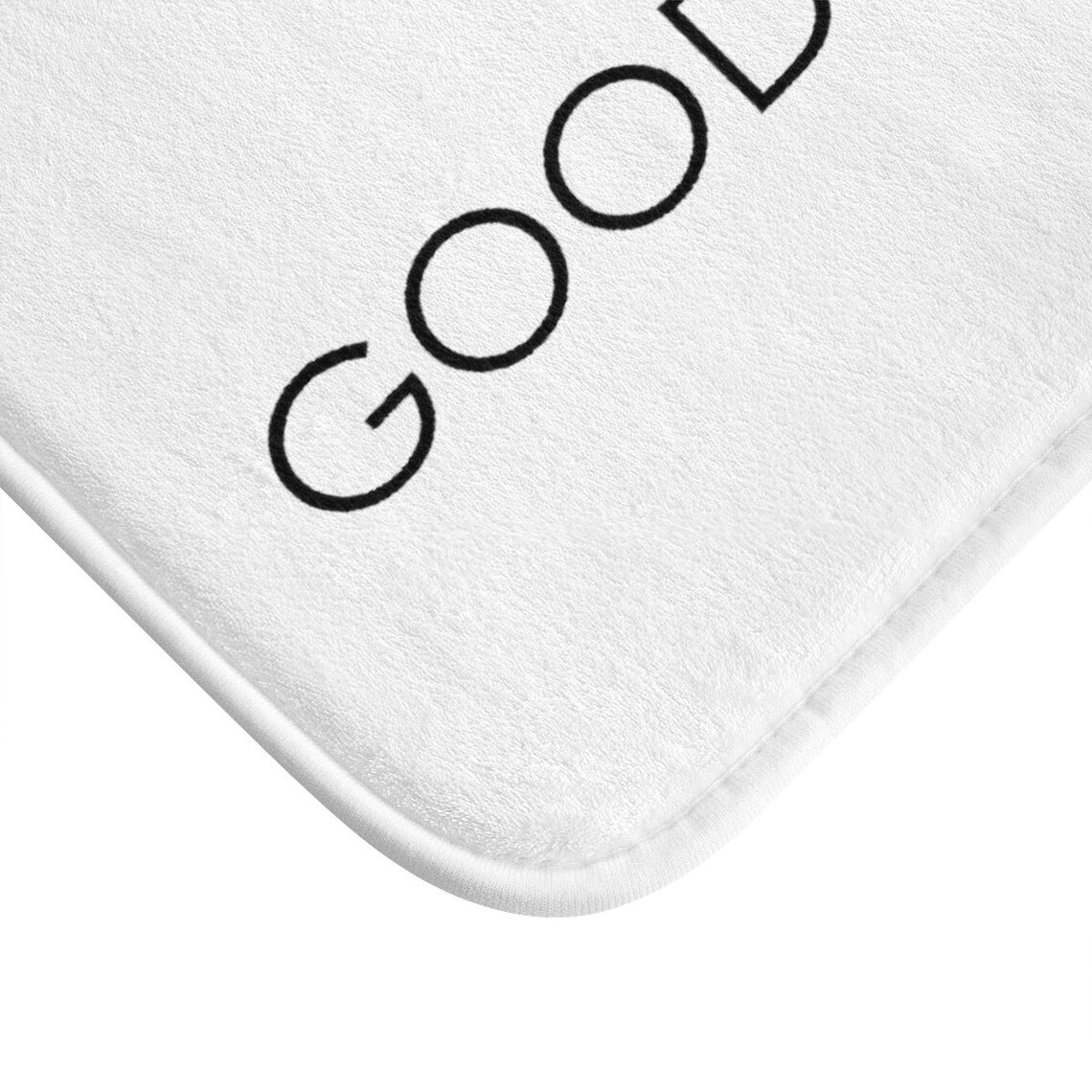 Good Morning Bath Mat Stylish Bath Rug Black and Etsy