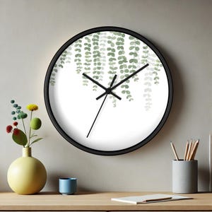 Vines Wall clock, Nature Wall Clock, Wooden Clock, Botanical Home Decor