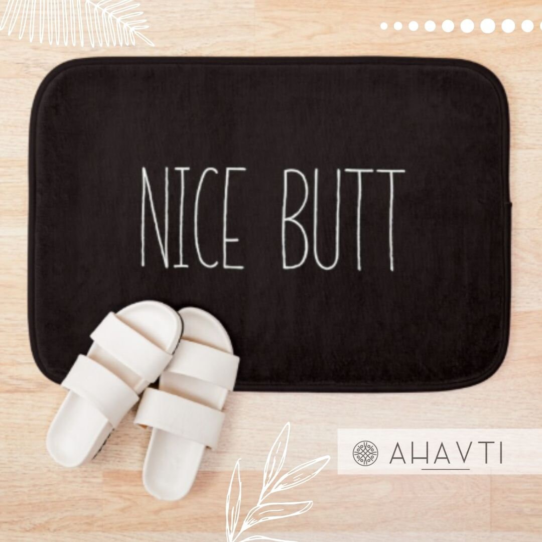 Nice Butt Nice Butt Bath Mat Funny Bathroom Rug | Etsy