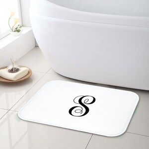 Monogrammed Memory Foam Bath Mat: Personalized Bathroom Decor - Etsy