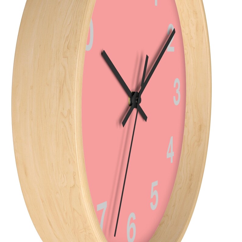 Wall Clock Minimalist Design Plain Color Classic Wall Etsy