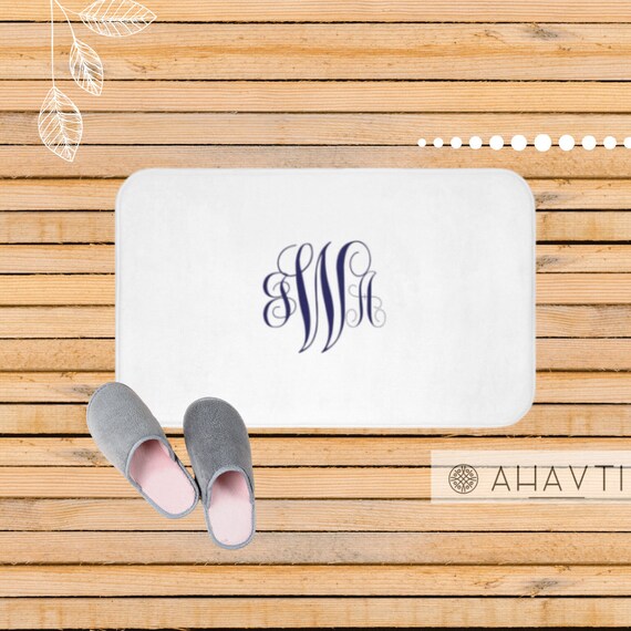 Monogram bathroom rugs sale