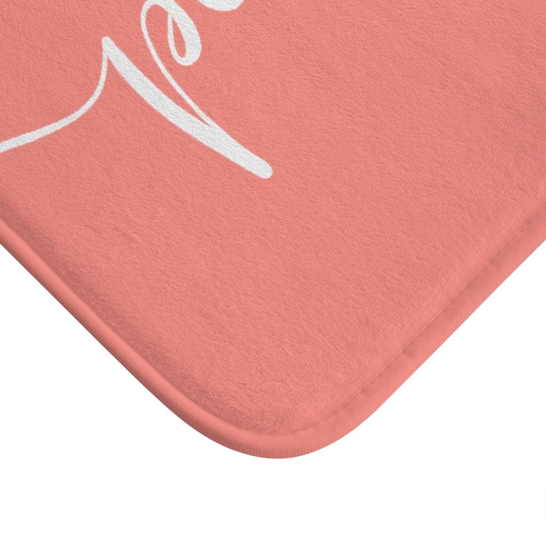 Peachy Clean Bath Rug Peach Coloured Bath Mat Unique Bath Etsy