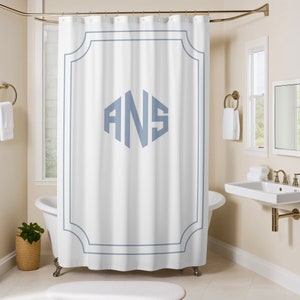 Personalized Initials Shower Curtain: Monogram Bathroom Decor