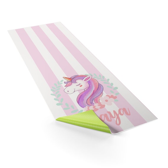 Unicorn Girl S Yoga Mat Children S Yoga Mat Etsy