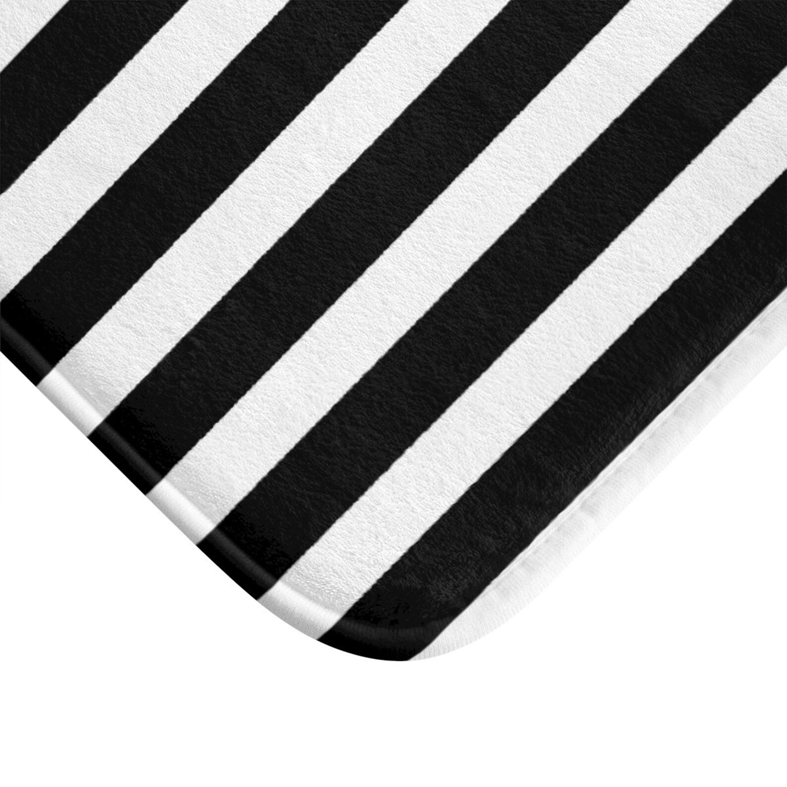 Minimalist Stripes Bath Mat Black and White Bath Mat Etsy