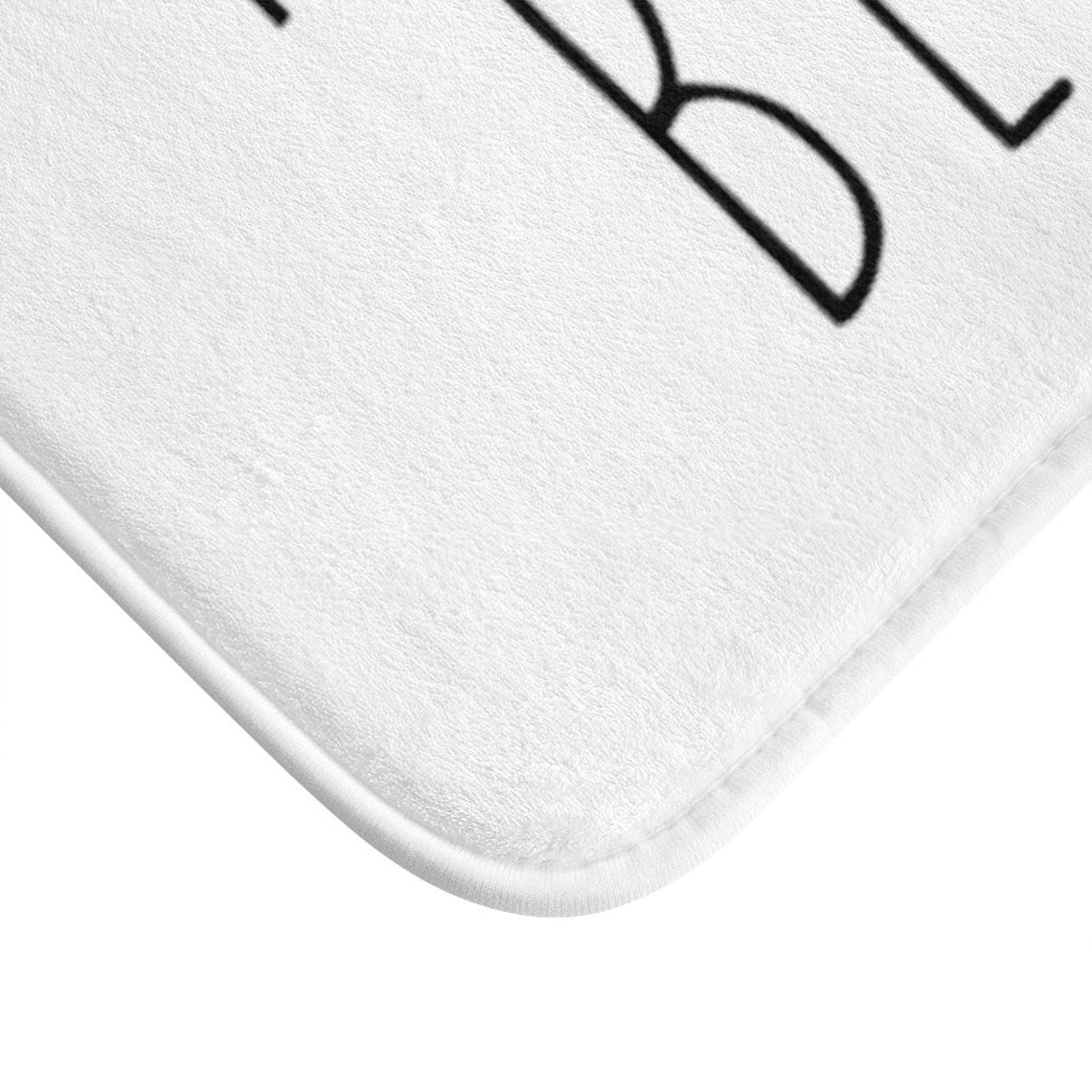 Natural Beauty Bath Mat White and Black Bath Mat Bathroom Etsy