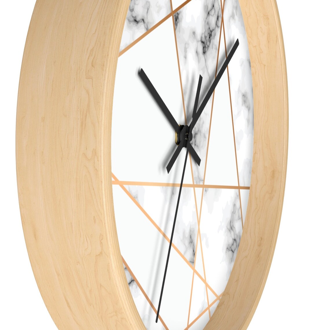 Modern Wall Clock Quiet Wall Clock Marble Background Etsy