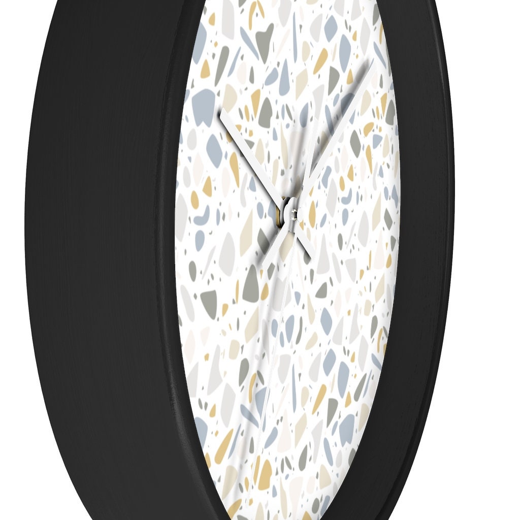 Terrazzo Wall Clock Silent Clock With a Neutal Design Etsy Australia