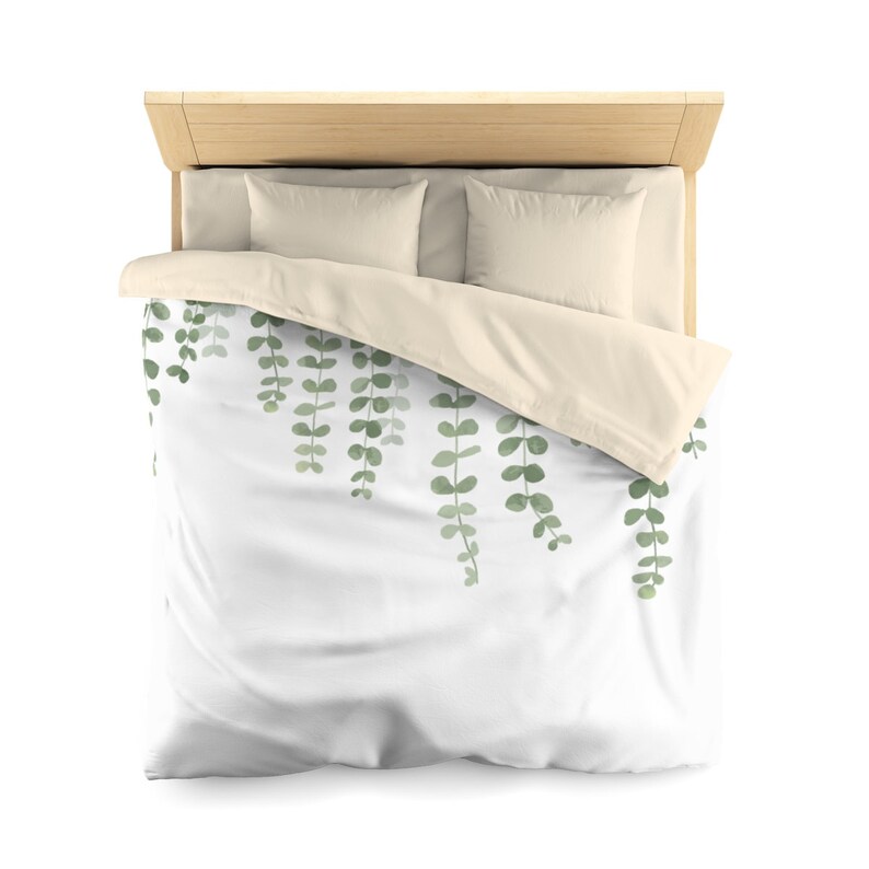 Eucalyptus Hanging Vine Curtain Vines Leaves And Branches Eucalyptus Hanging Vine Curtain Vines Leaves And Branches Duvet Cover Twin O