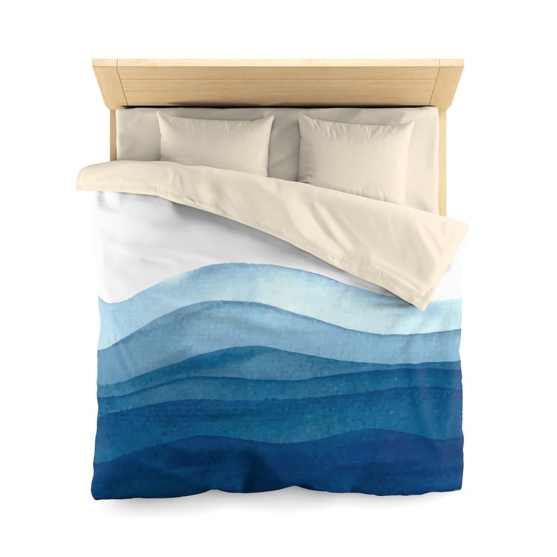 Ocean Waves Tides Unique Bedroom Decor Comforter Cover Image 0