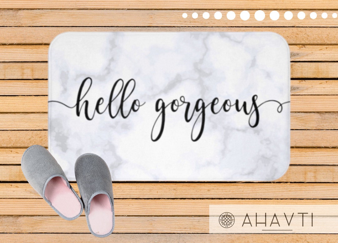 Hello Bath Mat Cute Bathroom Décor Bathroom Etsy