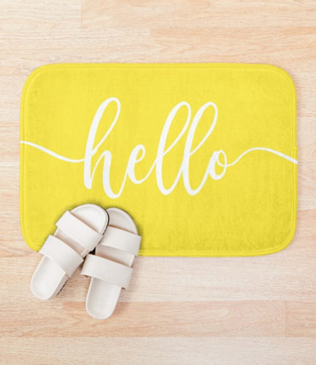 Hello Hello Bath Mat Funny Bath Mat Unique Bathroom Etsy
