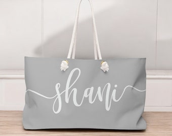 Personalized beach bag,  monogrammed tote, bohemian weekender tote, weekender bag, extra large tote bag,  market bag, black and white tote