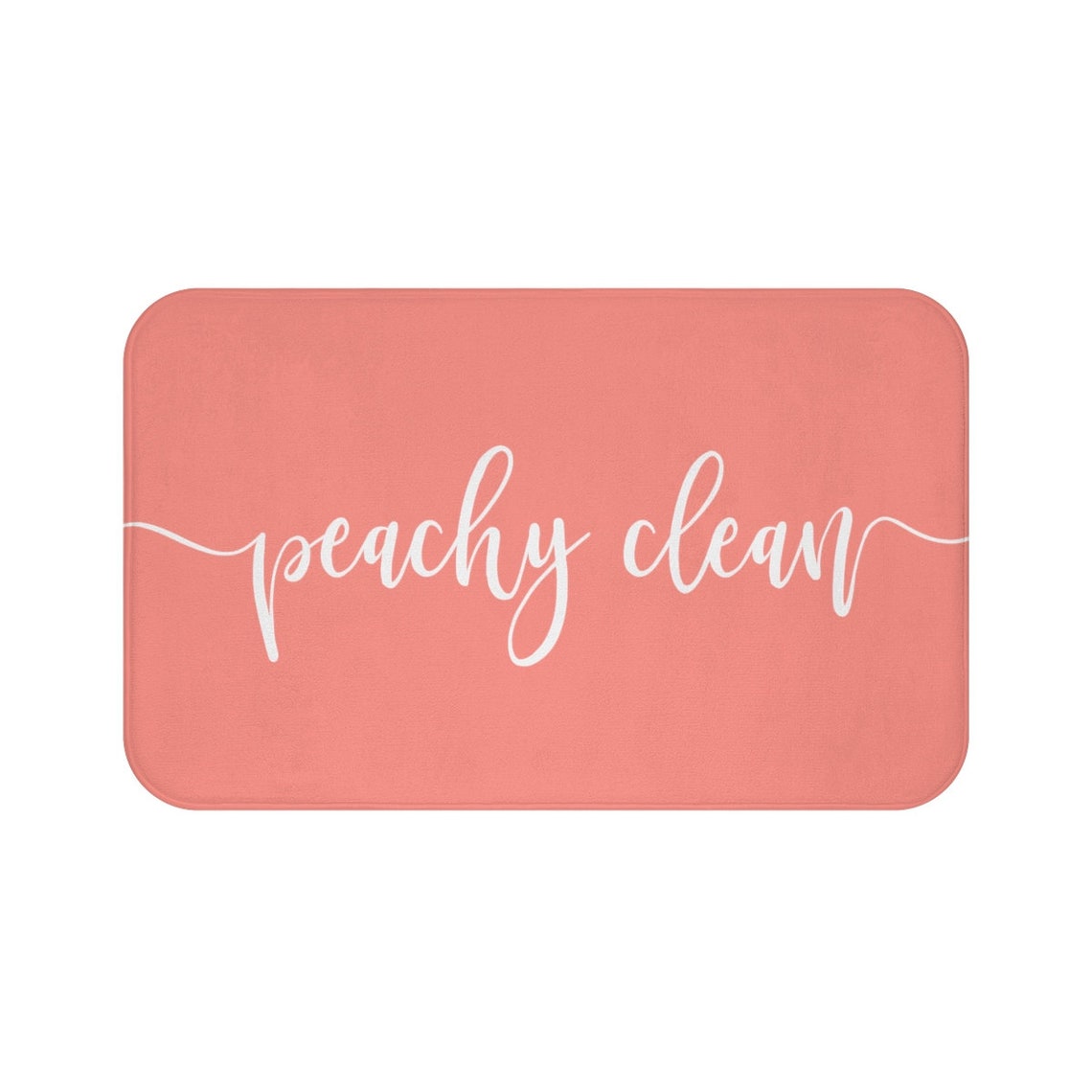 Peachy Clean Bath Rug Peach Coloured Bath Mat Unique Bath Etsy