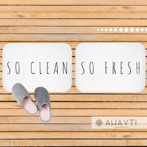 So Clean & So Fresh Matching Bath Mats | White Matching Bath Mats  | Bathroom Décor