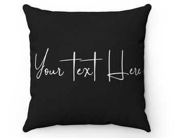 Custom Text Pillow | Your Text Pillow | Personalized Pillow with Your Unique Quote, Lyrics or Name | Choose Your Colors