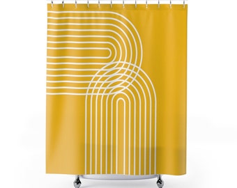 Mustard Yellow Shower Curtain | Etsy