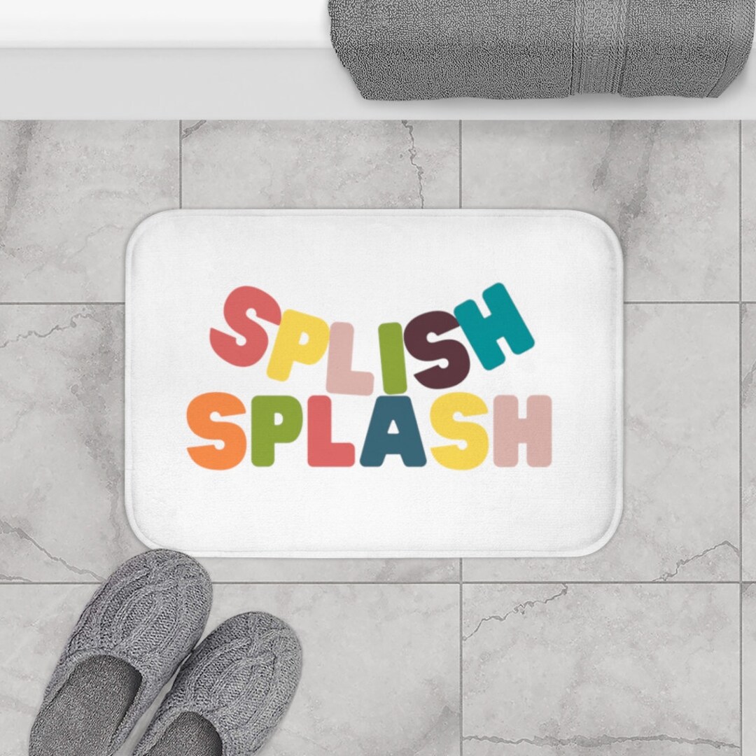 Splish Splash Bath Mat Colorful Kids Bath Carpet Etsy