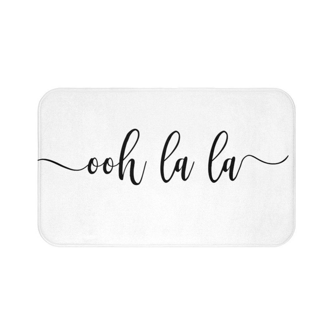 Ooh La La Funny Bath Mat Black and White Bathroom Decor Etsy