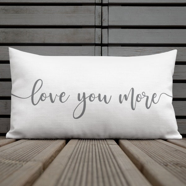Love You More Pillow Etsy