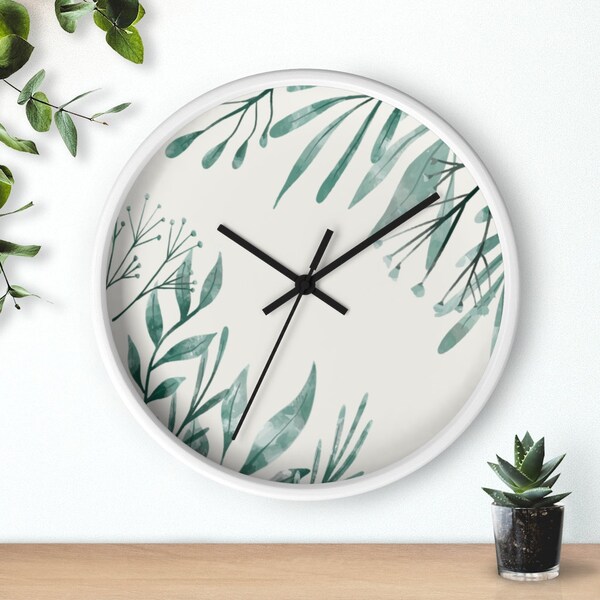 Wooden Clock Round Minimalist Wall Clock Etsy