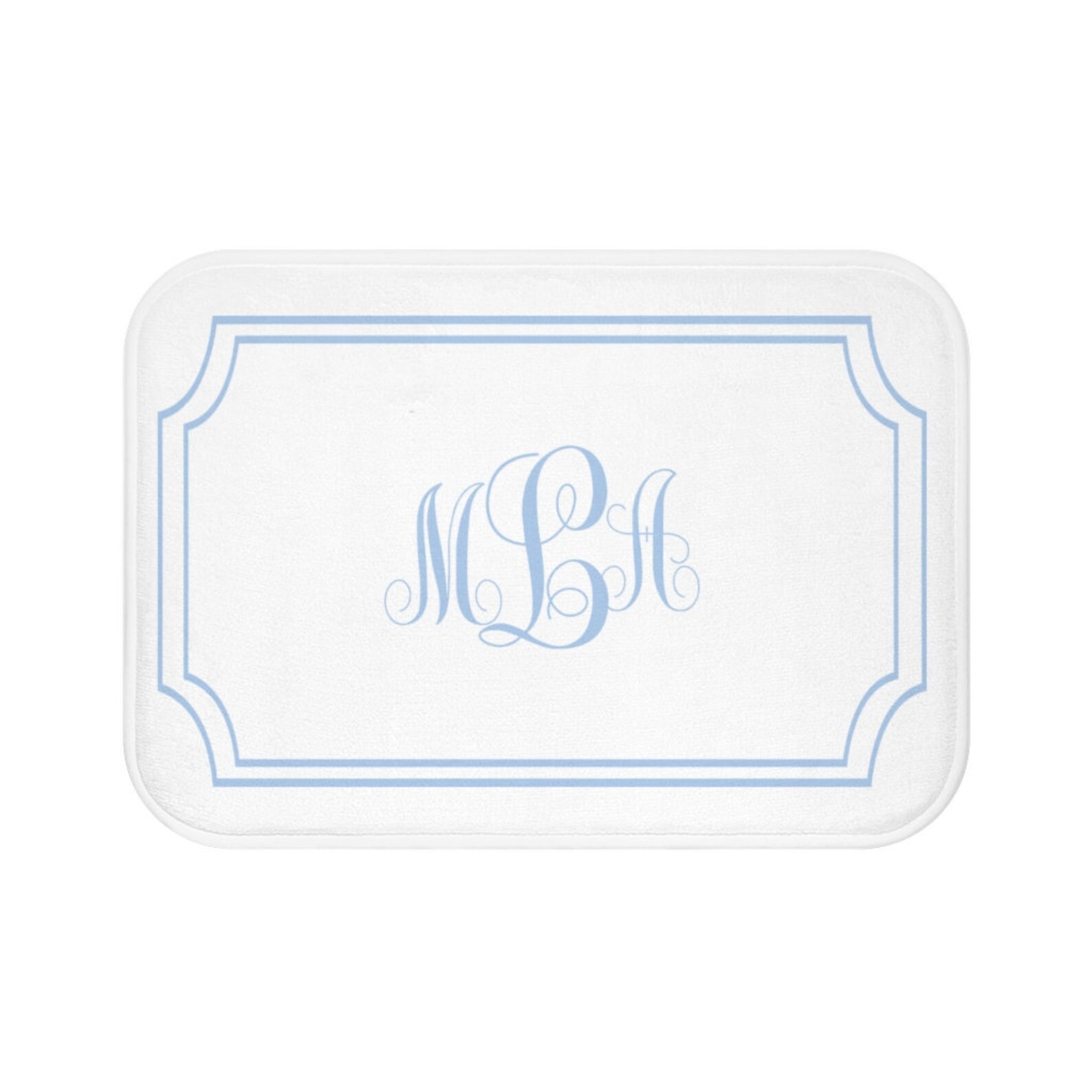 Custom Monogrammed Bath Mat Personalized Bathroom Decor Etsy