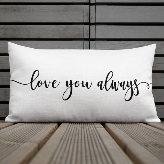 Love you always lumbar pillow Handmade Small lumbar pillow | Etsy