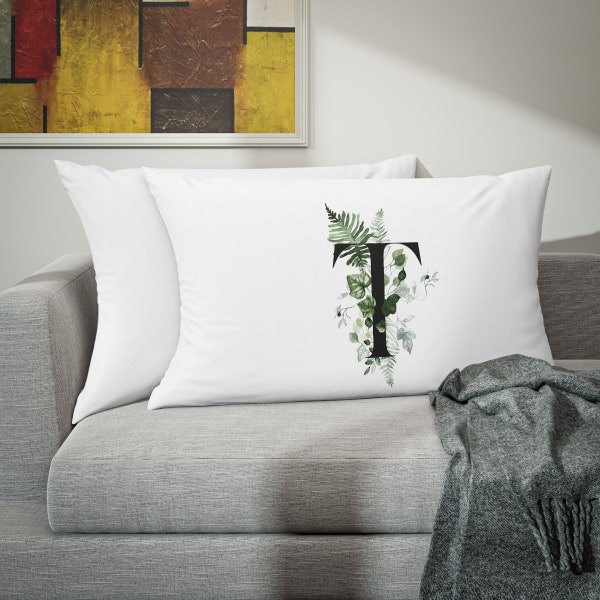 Monogram Pillow Sham Etsy