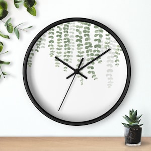 Vines Wall clock, Nature Wall Clock, Wooden Clock, Botanical Home Decor