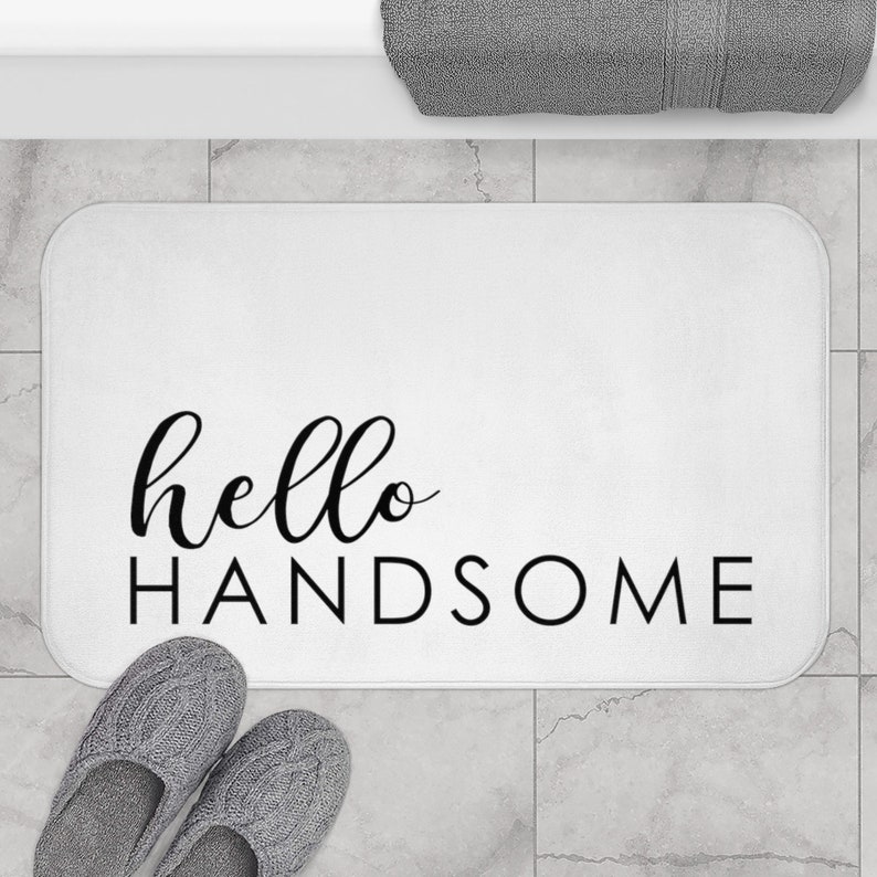 Good Morning Handsome & Matching Bath Mats Gift Etsy