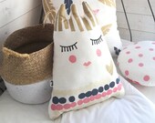 Gran muñeca deco hecha de lino habitación accesorio niña en colores pastel