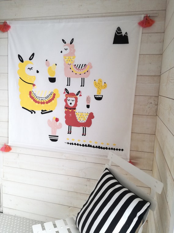 Deco Lama Large Canvas Wall Decoration Bedroom Child Painting Etsy