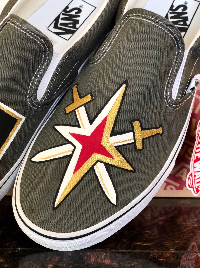 Vegas Golden Knights Shoes Etsy