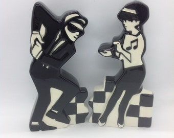 Two Tone Ska Dancers Salt and Pepper shakers