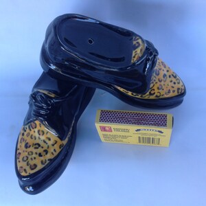 Rockabilly creepers salt and pepper sets.Leopard Skin/ Black. image 3