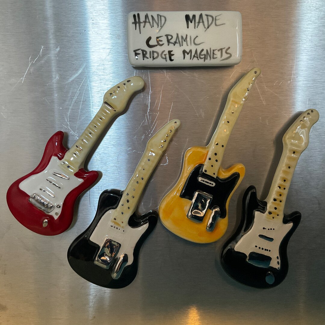 Guitar Fridge Magnets, Set of 4, Music Gift, Stocking Filler - Etsy