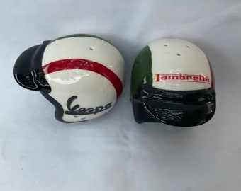 Mod/scooters/vespa/lambretta Style Crash Helmet Salt and Pepper