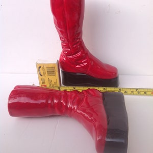 Ziggy Stardust Red Boots Salt and Pepper Shaker set. Glam Rock Platform Boots. image 3